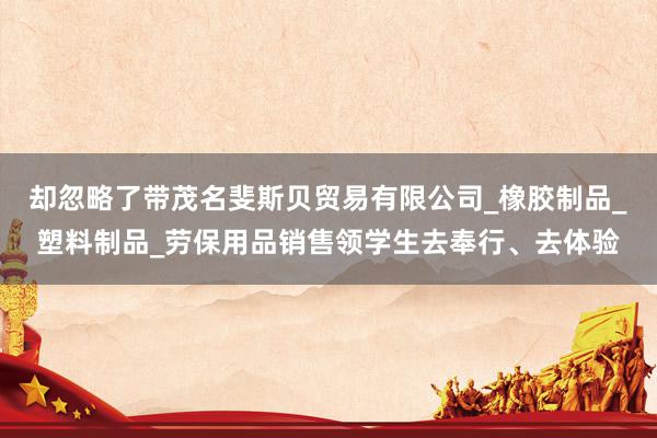 却忽略了带茂名斐斯贝贸易有限公司_橡胶制品_塑料制品_劳保用品销售领学生去奉行、去体验