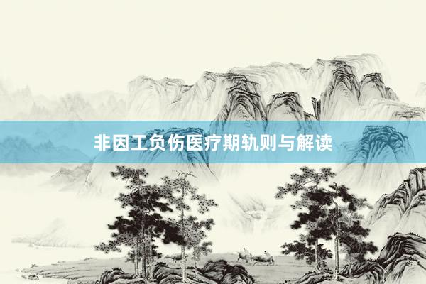 非因工负伤医疗期轨则与解读